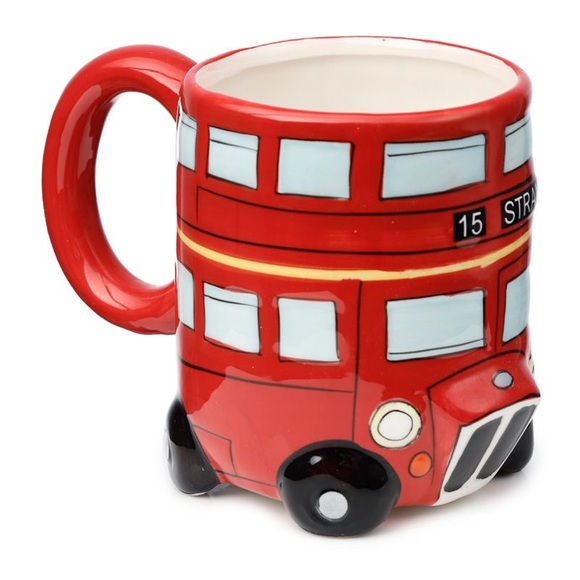 London Red Routemaster Bus Ceramic Shaped Coffee Tea Mug, Red, - Picture 1 of 5